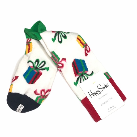 Happy Socks Present Socks, White - Picture 6 of 6
